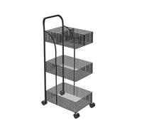 Movable Kitchen Island Cart with MetalRack & Wheels Small Bathroom & Kitchen nizerBlack Versatile and SpaceSaving Solut