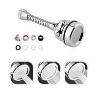 Movable Kitchen Sink Tap Spray Head, 360° Rotatable Anti-Splash Faucet Extender with Hose, Sprayer Head Faucet Sprayer Attachment with 3 Modes for Kitchen Bathroom