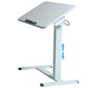 Movable Laptop Desk, Adjustable Rolling Workstation, Foldable Sofa Table, Pneumatic Tilt Standing Table for Couch, Portable Computer Work Desk