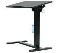Movable Laptop Desk, Adjustable Rolling Workstation, Foldable Sofa Table, Pneumatic Tilt Standing Table for Couch, Portable Computer Work Desk