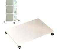 Movable Printer Table - Portable Washing Machine Stand, Multipurpose Appliance Rack, Office Supplies Compact and Mobile with Wheels,2 Tier Square Printer Stand with Storage Shelf for Home Office