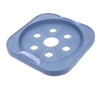 Movable Propane Tank Holder, Round Stainless Steel Base with Wheels | Ventilated Mesh Design, Strong Load-bearing Support, Blue Finish, Suitable for Lpg Bottles, Butane Cylinders and Patio