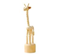 Movable Puppet Figurines Educational Toy for Kids Adult, B | Wooden Movable Puppet Figurines Clown Horse Giraffe Dog Statue Table Ornament Home Decorations Gift
