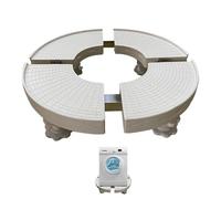 Movable Wash Machine Stand - Cabinet Base Frame, Anti-Slip Laundry Pedestal | Round Vertical Air Conditioning Heightening, Laundry Pedestal Washing Machine Base, Round Washer Dryer Pedestals for Home