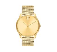 Movado Bold Men's Swiss Quartz Stainless Steel and Mesh Bracelet Watch, Color: Gold Plated (Model: 3600833), Gold Plated, Gold Plated, bracelet