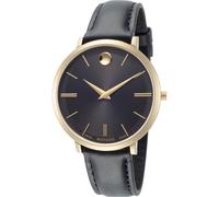 Movado Women's 0607091 Ultra Slim 35mm Quartz Watch in Black Movado Black One Size