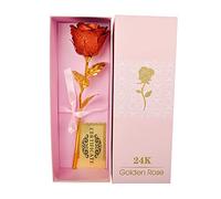 MOVAWAKY Artificial Galaxy Rose Present,Eternal Rose Pink Forever Rose In Glass Dome | Red Rose Kids Valentines Gifts For Women Her Girlfriend Grandma Wife Sister