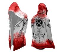 MOVAWAKY Black Cape With Hood Renaissance Viking Costume Unisex Cloak Full Length Christmas Halloween Medieval Hooded Coat Cosplay Theme Parties Stage Performances & Gothic Outfit Accessory Gifts