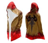MOVAWAKY Black Hooded Cloak Masquerade Witch Cape Vampire Death Devil Vampires Costume Cosplay Fancy Dress Anime Hoodie Wearable Parties Themed Events Stage Performances Gothic Fashion Gifts