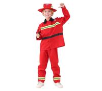 MOVAWAKY Boys Fireman Fire Fighter Fancy Dress Costume 2-3 Years UK Girl Firefighter Outfit Up Accessories Age 3 With Extinguisher Walkie Talkie Role Play For 4 5 6 7 8 9 10
