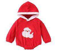 MOVAWAKY Christmas Outfit Baby Boy Romper Newborn Costume Girl Jumpsuit With Hat Outfits Bodysuits Long Sleeve 24-36 Months Winter For Toddler Kids My First Clothes