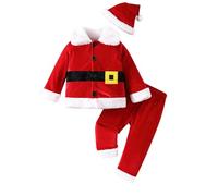 MOVAWAKY Christmas Outfits For Boys Baby Girls Romper Pudding Costume Jumpsuit With Hat Outfit 0-24M Girls' Bodysuits & 1-Pieces Clothes 3-6 Months Cloths Girl 6-12