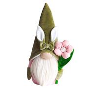 MOVAWAKY Easter Gnomes Plush Decor,24cm Tall Easter Figurines, Decor Gnomes Holding a Flowers/Carrots/Bunny, Gnomes,Home Decor, Doll Spring Gonks Decoration Easter Flower Gnome