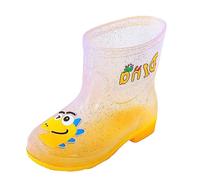 MOVAWAKY Girls' Boots, Short Wellington Boots Garden Shoes Boys's Shoes Lightweight for All-Day Comfort Spring/Summer for Toddler Boys & Girls Yellow