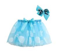 MOVAWAKY Girl's Tutu Skirt, Yellow Tutu Rainbow Party Christmas Skirts for Girls Ballet Skirts for Girls White Sparkle Sequin Princess Dresses 2-8 Years