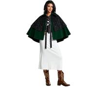 MOVAWAKY Hooded Cape For Adults Masquerade Witch Stand Collar High Necked Scarf Cloak Costume Grim Reaper Vampire Cute Black Bat Hoodie With Pattern Mysterious Cosplay Wizard Fairytale Gifts
