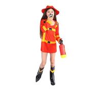 MOVAWAKY Kids Fireman Costume Set With Firefighter Accessories 3-4 Fire Outfit Pretend Play For Boys And Girls Cosplay Fancy Dress Age 3 Jacket Trousers Perfect Halloween