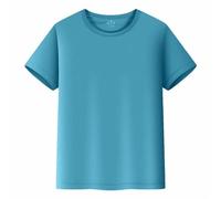 MOVAWAKY Kids Green T Shirt, Polo Boys T-Shirts School Uniform Boys Crew Neck Plain T-Shirt Red Top Kids for Children & Girls Age 2-13 Years
