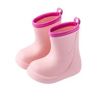 MOVAWAKY Kids Wellies, Big Kid Wellingtons Shoes Toddler Boys's Ankle Wellies Cute Design School & Garden for School & Garden Activities Pink