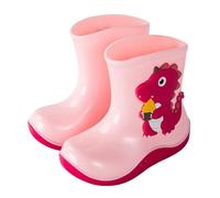 MOVAWAKY Kids Wellies, Sturdy Boots for Active Kids Rain Boots for Baby Waterproof Booties Colorful Patterns Rainy Day Baby, Little Kid, Big Kid Pink