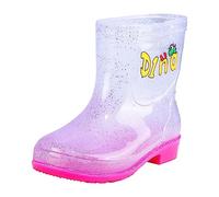 MOVAWAKY Kids Wellies, Wellingtons Baby Booties Wellies for Toddlers Non-Slip Tread for Safety Rainy Day Fits Ages 1-6 Years Perfectly Pink