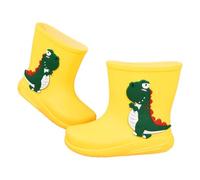 MOVAWAKY Kids Work Boots, Big Kid Wellingtons Baby Booties Wellies Boys Convenient Easy-On Handles Spring/Summer for Toddler Kids, Child Yellow