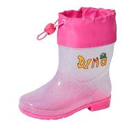 MOVAWAKY Kids Work Boots, Big Kid Wellingtons Work Shoes Kids Walking Boots Plain/Solid Color Toddler Wellies for Toddler/Little Kid/Big Pink
