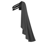 MOVAWAKY Medieval Cloak With Hood Black Adult Full Length Sheer Cape Vampire Death Devil Costume Grim Reaper Witch Lightweight Breathable Easy To Wear For Halloween World Book Day Fancy Dress Gifts