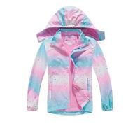 MOVAWAKY Rain Coats For Kids, Lightweight Waterproof Jackets Boys Kids Lightweight Raincoat Windbreaker with Hood Boys Raincoat Black Jacket Girl Sunscreen Anti-Fog Clothes For Spring Autumn Teen kid