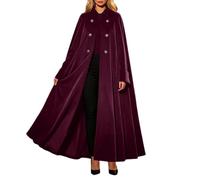 MOVAWAKY Unisex Medieval Cowl Hat Black Cloak Adult Full Length Sheer Cape Witch Vampires Costume Cosplay Fancy Dress Renaissance Hooded Coat Christmas Fantasy Play Stage Performance Outfits Gifts