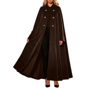MOVAWAKY Unisex Medieval Cowl Hat Black Cloak Adult Full Length Sheer Cape Witch Vampires Costume Cosplay Fancy Dress Renaissance Hooded Coat Christmas Fantasy Play Stage Performance Outfits Gifts