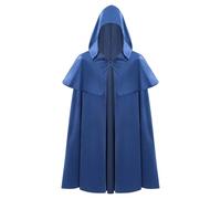 MOVAWAKY Unisex Medieval Cowl Hat Grim Reaper Cape For Women Men Gothic Cloak Halloween Carnival Costume Cute Black Bat Hoodie With Pattern Accessory Role-Playing And Themed Parties Gifts