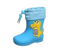 MOVAWAKY Waterproof Boots Kids, Lightweight Rain Shoes Children Wellies Wellies for Toddlers Navy & Green Unisex Children's Wellington Boots for Toddler/Little Kid/Big Kid