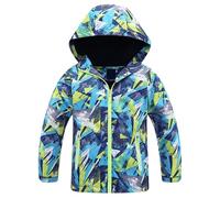 MOVAWAKY Waterproof Coat, Winter Waterproof Jacket Windproof Toddler Long Sleeve Coat Rain Jacket Rain Boy Cartoons Clothes Soft Light and Thin 1-15 Years