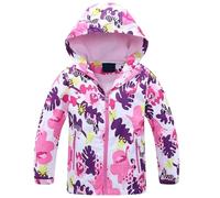 MOVAWAKY Waterproof Coat, Winter Waterproof Jacket Windproof Toddler Long Sleeve Coat Rain Jacket Rain Boy Cartoons Clothes Soft Light and Thin 1-15 Years