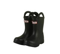 MOVAWAKY Wellies for Kids, Easy-on Children's Boots Childrens Wellies Boys's Wellington Boots Colorful Patterns School Rain for Baby, Little Kid, Big Kid Black