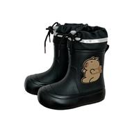 MOVAWAKY Wellington Boots Kids, Lightweight Waterproof Rain Boots Short Wellies Boys's Ankle Wellies Lightweight for All-Day Comfort Spring and Summer Season UK Child Size 4-13 Black