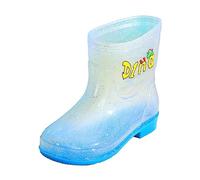 MOVAWAKY Wellington Boots Kids, Lightweight Waterproof Rain Boots Short Wellies Kids Wellington Boot Easy Clean Surface Must-Have for Rainy Day Fun for School, Park, and Garden Activities Sky Blue