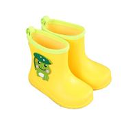 MOVAWAKY Wellingtons Kids, Wellington Boots for Children Boys' Wellies Kids Walking Boots Animal Cartoon Patterns Fun Cartoon Pattern Design for Toddler/Little Kid/Big Kid Yellow
