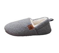 MOVAWAKY Women's Fuzzy Slippers,Slippers Women Slip Ons Slippers for The Elderly Ladies with Memory Foam Fluffy Slip-On House Shoes UK Men Plush Lined Solid Color Anti-Skid (Light Gray,7.5)