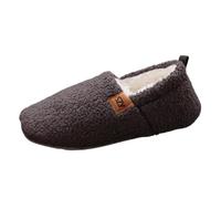 MOVAWAKY Women's Fuzzy Slippers,Slippers Women Slip Ons Slippers for The Elderly Ladies with Memory Foam Fluffy Slip-On House Shoes UK Men Plush Lined Solid Color Anti-Skid (Dark Gray,7.5)