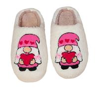 MOVAWAKY Womens Slippers with Good Support,Warm Comfortable Slip On Home for The Elderly Ladies Comfy Cozy House Shoes Warm Plush Bedroom Faux Fur Lining Women Men Indoors (Hot Pink,6.5)