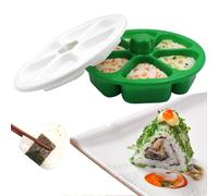 Movbudy Triangle Sushi Mold, Food Grade DIY Onigiri Maker Onigiri Rice Mold,Easily and Quickly Make Up to 6 Sushi Rice Balls at Once