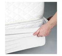 MOVDARL Box Spring Cover Around Bed Box -Mattress Protector Encasement Wrap 4 Sides Elastic Bed Box Set For Twin/Full/Queen/King Bed(White,Twin-135X200cm)