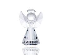 Movdyka Clear Crystal Guardian Angel Figurine Gift for Women Men Ornaments | Glass Handmade Praying Angel Memorial Sympathy Collectible Keepsake, Birthday Christmas Presents, Home Ornaments Decor