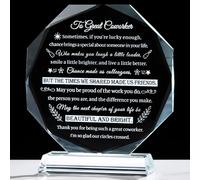 Movdyka Coworker Gifts for Women Men, Funny Retirement Leaving Going Away Thank You Gifts for Coworker Male, Crystal Plaque Decor, Best Birthday Gifts Ideas Christmas Office Work Gifts to Colleague