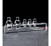 Movdyka Crystal 40th Ruby Wedding Anniversary Sets Idea Gifts for Her Wife, 40 Years Together We Made A Family Figurines Ornaments for Him (3