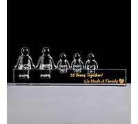 Movdyka Crystal 50th Golden Anniversary Wedding Gifts for Parents Couple