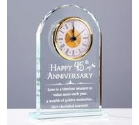 Movdyka Crystal Clock 45th Anniversary Sapphire Wedding Gifts for Couple