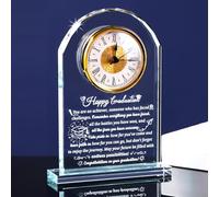 Movdyka Crystal Clock Happy Graduation Gifts for Daughter Son Graduated